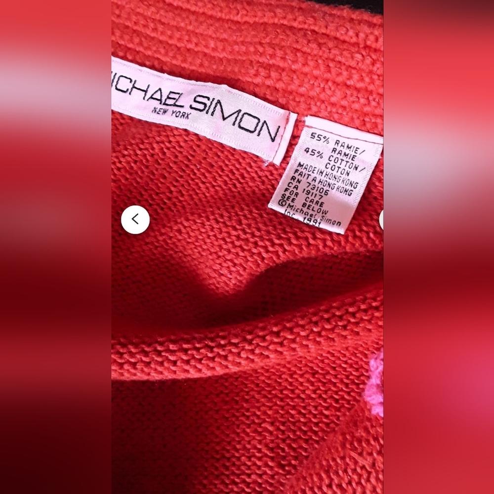 SM/MED Vintage Michael Simon Red Beaded Rodeo-theme Vest - Picture 7 of 7